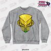 jjba za warudo face crewneck sweatshirt gray s 550 - JoJo's Bizarre Adventure Merch