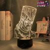 jojo bizarre adventure jean pierre polnareff 3d led light anime for bedroom decor birthday gift manga night 390 - JoJo's Bizarre Adventure Merch