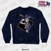 jojos bizarre adventure heroes crewneck sweatshirt navy blue s 523 - JoJo's Bizarre Adventure Merch