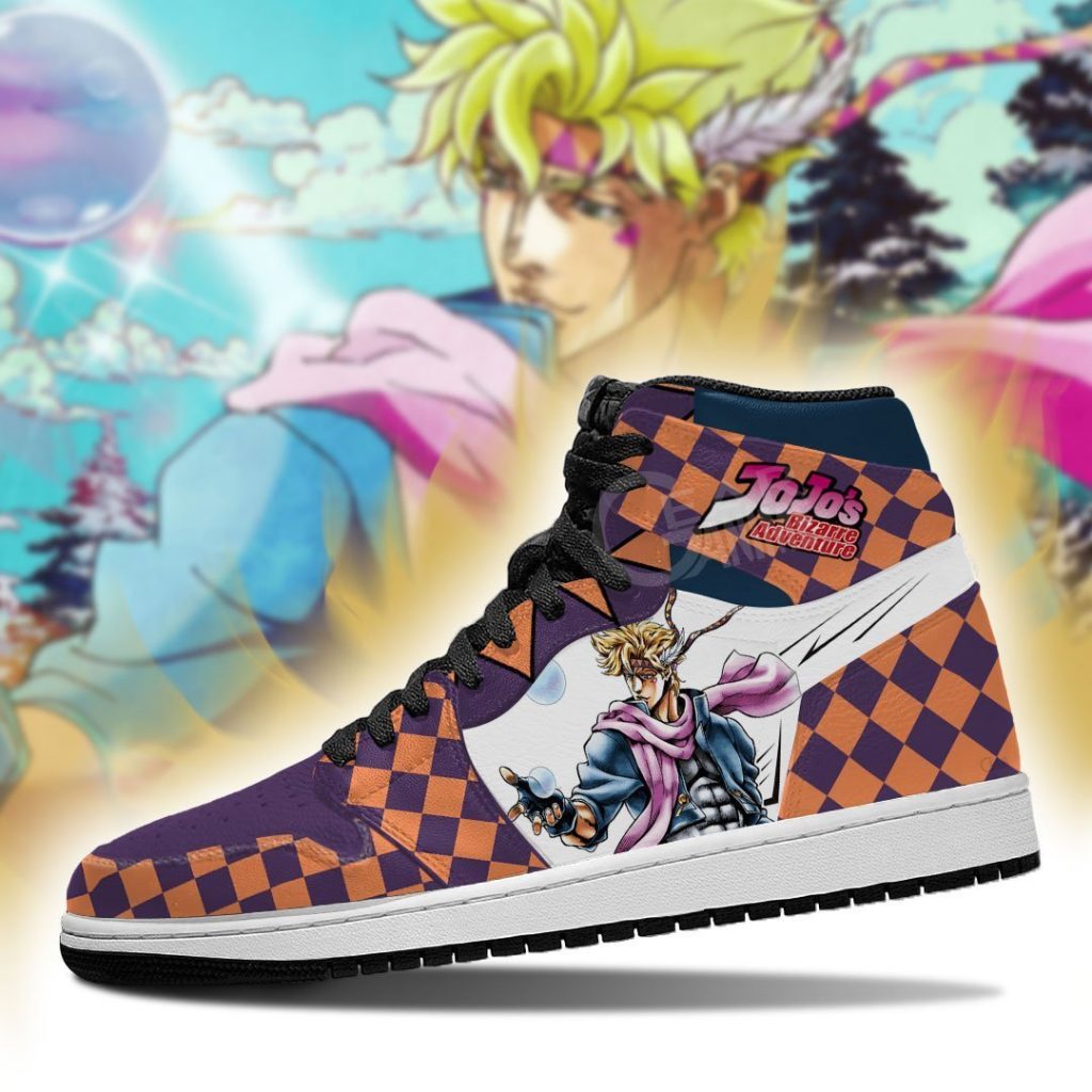 jojos bizarre adventure jordan sneakers caesar anthonio zeppeli shoes gearanime 4 - JoJo's Bizarre Adventure Merch