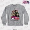 jojos bizarre adventure stardust crusaders v1 crewneck sweatshirt gray s 405 - JoJo's Bizarre Adventure Merch