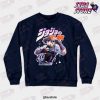 joseph jostar jojos bizarre adventure crewneck sweatshirt navy blue s 598 - JoJo's Bizarre Adventure Merch