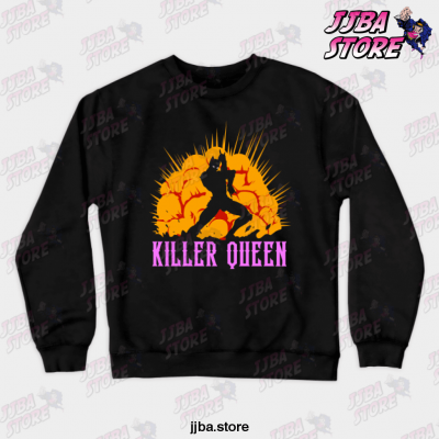 killer queen jojos bizarre adventure sweatshirt black s 210 - JoJo's Bizarre Adventure Merch