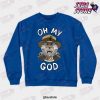 oh my god joesph joestar crewneck sweatshirt blue s 138 - JoJo's Bizarre Adventure Merch