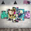 paintings wall art canvas modular green picture jojo bizarre adventure fight hd print posters frame for living room 668 - JoJo's Bizarre Adventure Merch