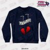 polnareff earrings jojos bizarre adventure crewneck sweatshirt navy blue s 287 - JoJo's Bizarre Adventure Merch