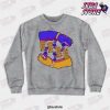 the battle that stopped time crewneck sweatshirt gray s 898 - JoJo's Bizarre Adventure Merch