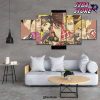 wall art home green jojo bizarre adventure decoration canvas 5pcs paintings pictures hd prints modular poster for 548 - JoJo's Bizarre Adventure Merch