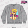 wpanime jojo goldenwind crewneck sweatshirt gray s 505 - JoJo's Bizarre Adventure Merch