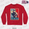 yare daze crewneck sweatshirt red s 483 - JoJo's Bizarre Adventure Merch