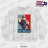 yare daze crewneck sweatshirt white s 795 - JoJo's Bizarre Adventure Merch