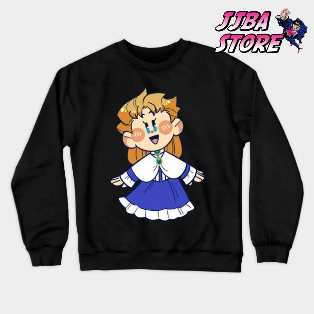 Jjba Chibi Erina Sweatshirt Black / S