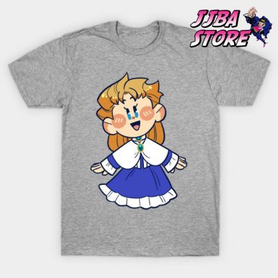 Jjba Chibi Erina T-Shirt Gray / S