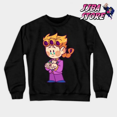 Jjba Chibi Giorno Sweatshirt Black / S