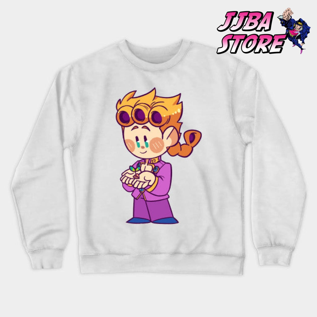 Jjba Chibi Giorno Sweatshirt White / S