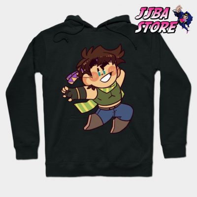 Jjba Chibi Joseph Hoodie Black / S