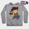 Jjba Chibi Joseph Hoodie Gray / S