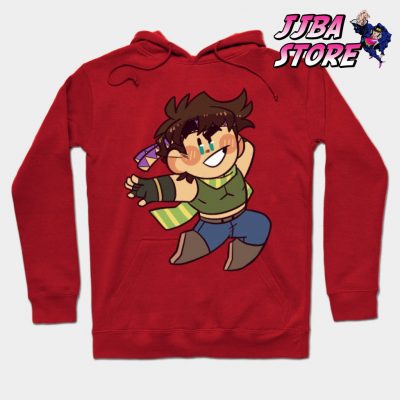 Jjba Chibi Joseph Hoodie Red / S