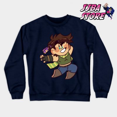 Jjba Chibi Joseph Sweatshirt Navy Blue / S