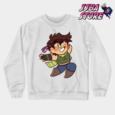 Jjba Chibi Joseph Sweatshirt White / S