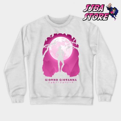 Jjba Giorno Giovanna Shadow Sweatshirt White / S