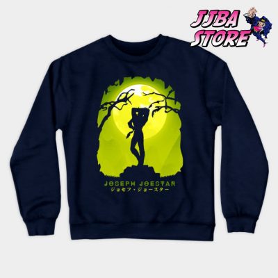 Jjba Joseph Joestar Shadow Sweatshirt Navy Blue / S