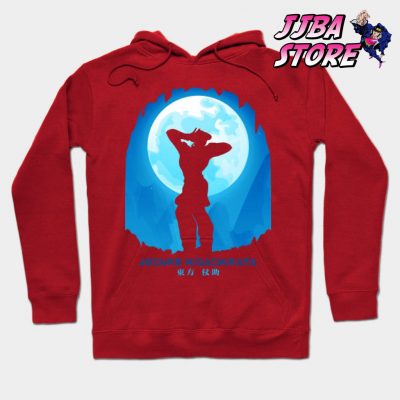 Jjba Josuke Higashikata Shadow Hoodie Red / S