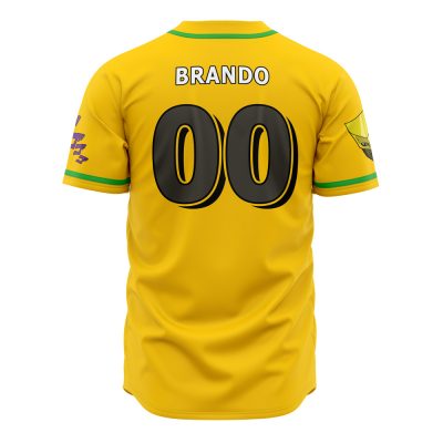 Dio JBA AOP Baseball Jersey BACK Mockup - JoJo's Bizarre Adventure Store