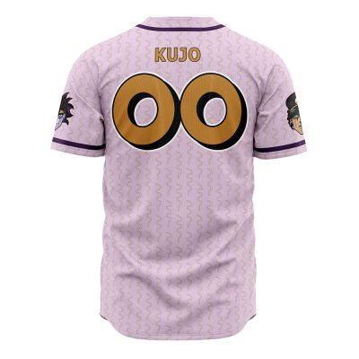 Jotaro Kujo Star Platinum JBA CWA AOP Baseball Jersey BACK Mockup - JoJo's Bizarre Adventure Store