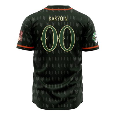 Kakyoin Hierophant Green JBA AOP Baseball Jersey BACK Mockup - JoJo's Bizarre Adventure Store