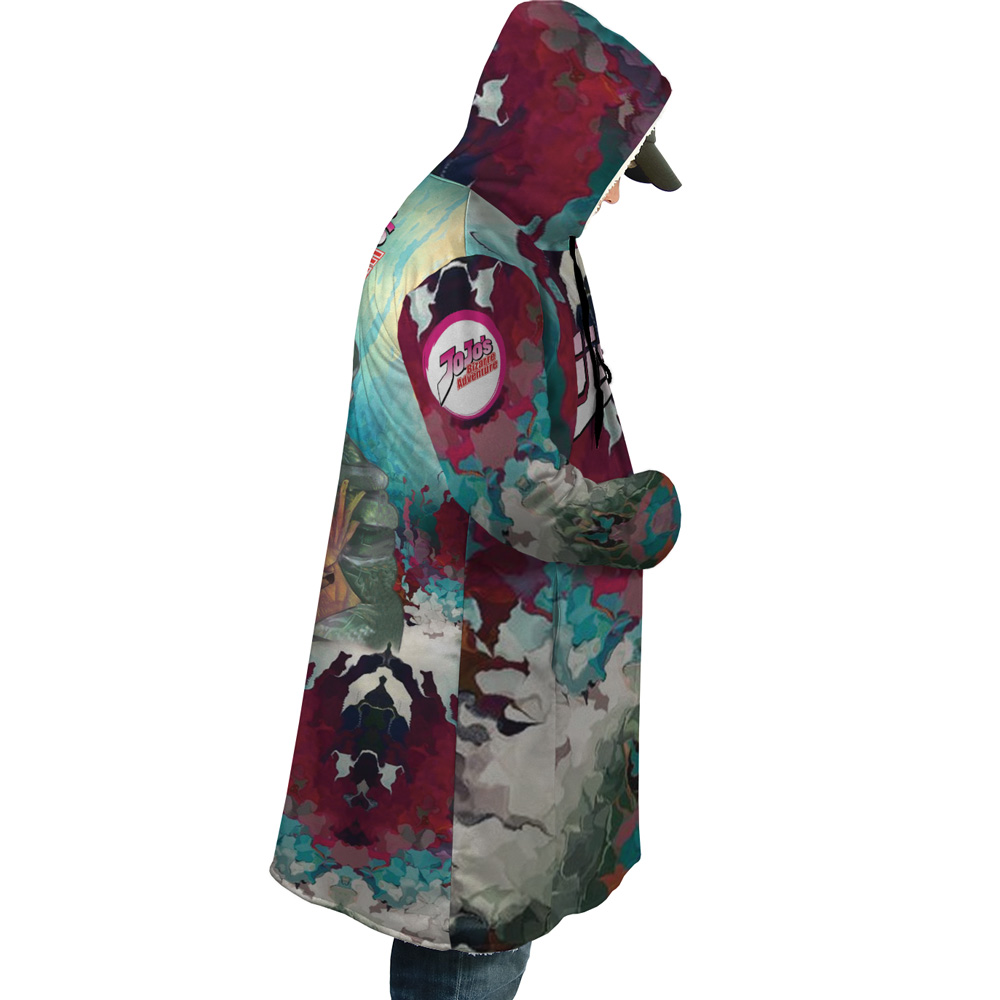 Trippy Kakyoin Hierophant Green Jojo’s Bizarre Adventure Dream Cloak Coat