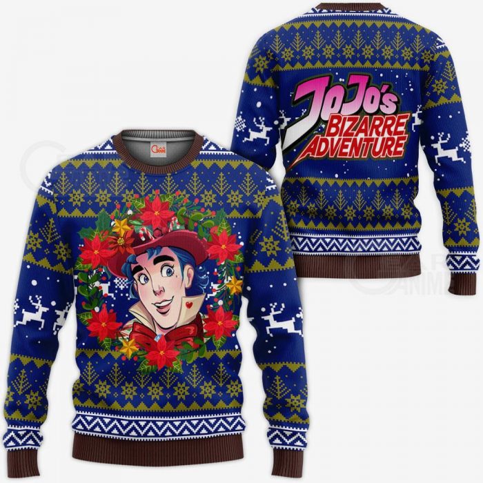1104 AOP Jojo Characters Ugly Xmas VA Jonathan Joestar 3 MK sweatshirt F 2BB - JoJo's Bizarre Adventure Merch