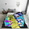 Anime Jojo s Bizarre Adventure Flannel Blanket Jojos No Kimyou Na Bouken Awesome Throw Blankets for 1 - JoJo's Bizarre Adventure Merch