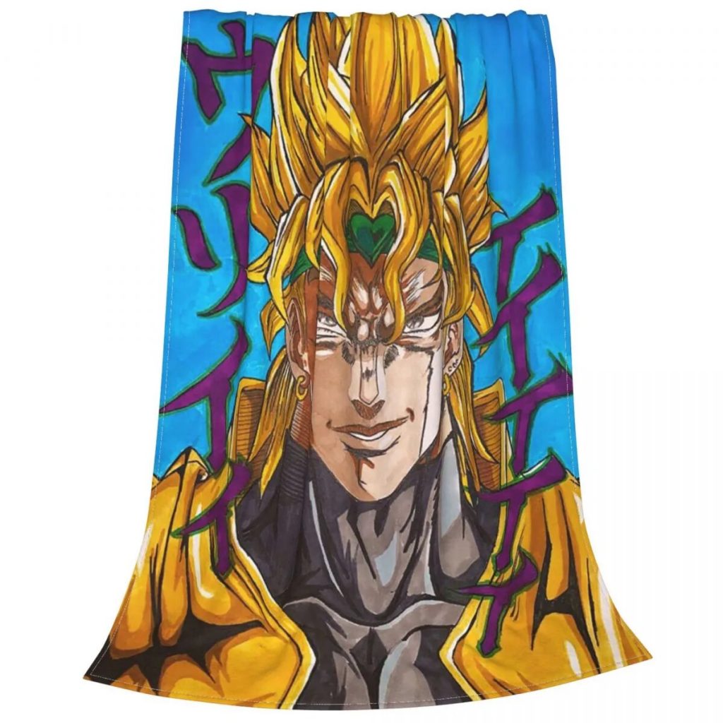 Dio Brando Blanket Cover Anime Jojo s Bizarre Adventure Plush Throw Blanket Bed Sofa Decoration Lightweight 3 - JoJo's Bizarre Adventure Merch