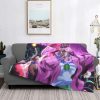 Japanese Anime Wamuu Flannel Throw Blanket Jojo s Bizarre Adventure Blankets for Bedding Couch Ultra Soft - JoJo's Bizarre Adventure Merch