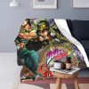 Jojo s Bizarre Adventure Dio Blankets Flannel Anime Jojos No Kimyou Na Bouken Soft Throw Blankets - JoJo's Bizarre Adventure Merch