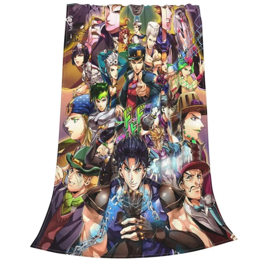 Jojos No Kimyou Na Bouken Blankets Fleece Anime Jojo s Bizarre Adventure Ultra Soft Throw Blankets 3 - JoJo's Bizarre Adventure Merch