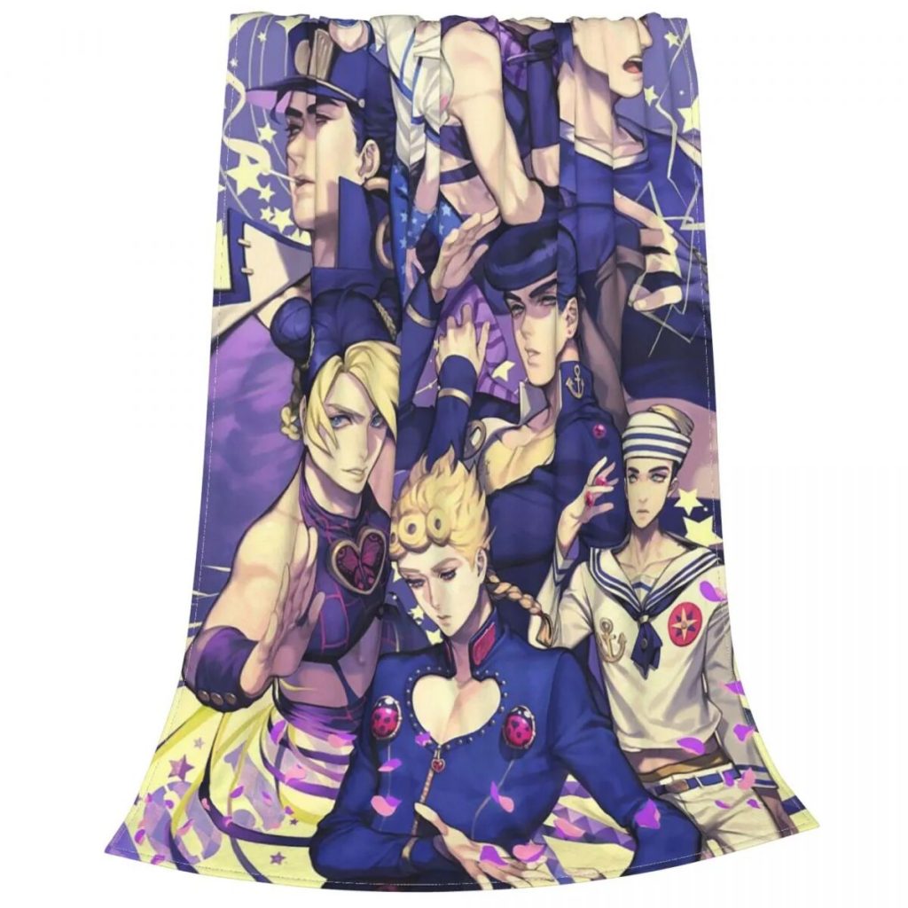 Jonathan Joestar Flannel Blankets Anime Jojo s Bizarre Adventure Customized Throw Blankets for Sofa Bedding Lounge 3 - JoJo's Bizarre Adventure Merch