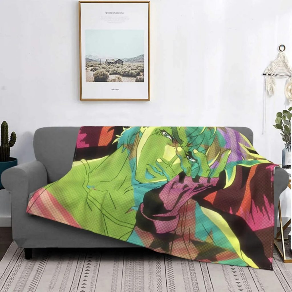 Joseph Joestar Anime Blanket Flannel Winter Jojo s Bizarre Adventure Thin Throw Blanket for Home Bedroom - JoJo's Bizarre Adventure Merch