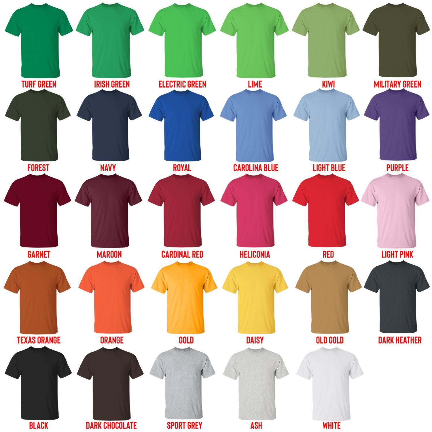 t shirt color chart - JoJo's Bizarre Adventure Merch