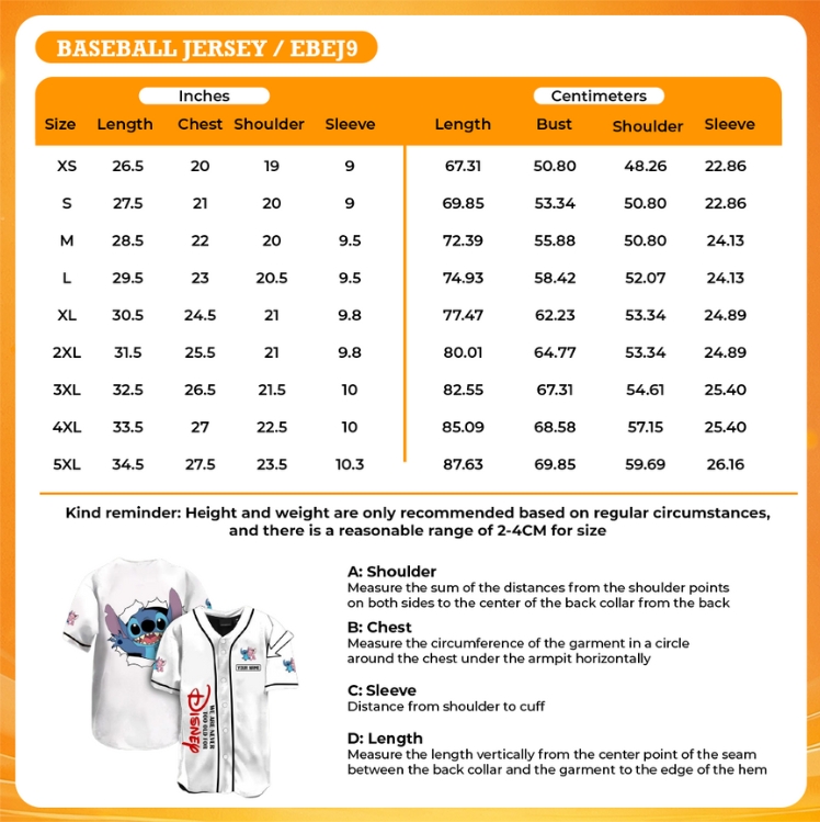 3D Baseball Jersey - JoJo's Bizarre Adventure Store