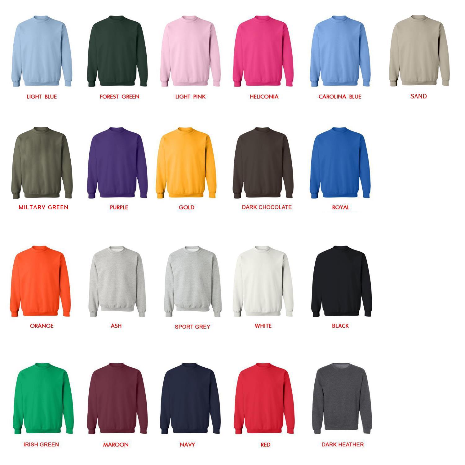 sweatshirt color chart - JoJo's Bizarre Adventure Store